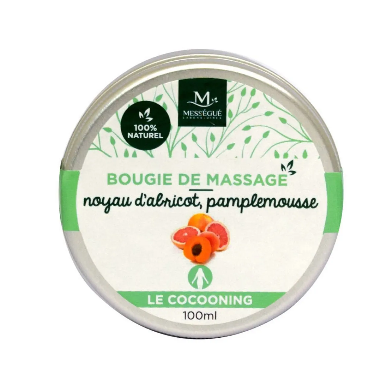 Gifi Bien-Être^Bougie de massage noyau abricot et pamplemousse