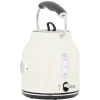 New Gifi Bouilloire rétro indicateur température blanc crème 1,7 L