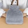 Gifi Bien-Être^Bouillotte chauffe mains 780ml effet fourrure grise 16x25cm