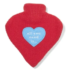 Gifi Bien-Être^Bouillotte forme coeur effet tricot rouge