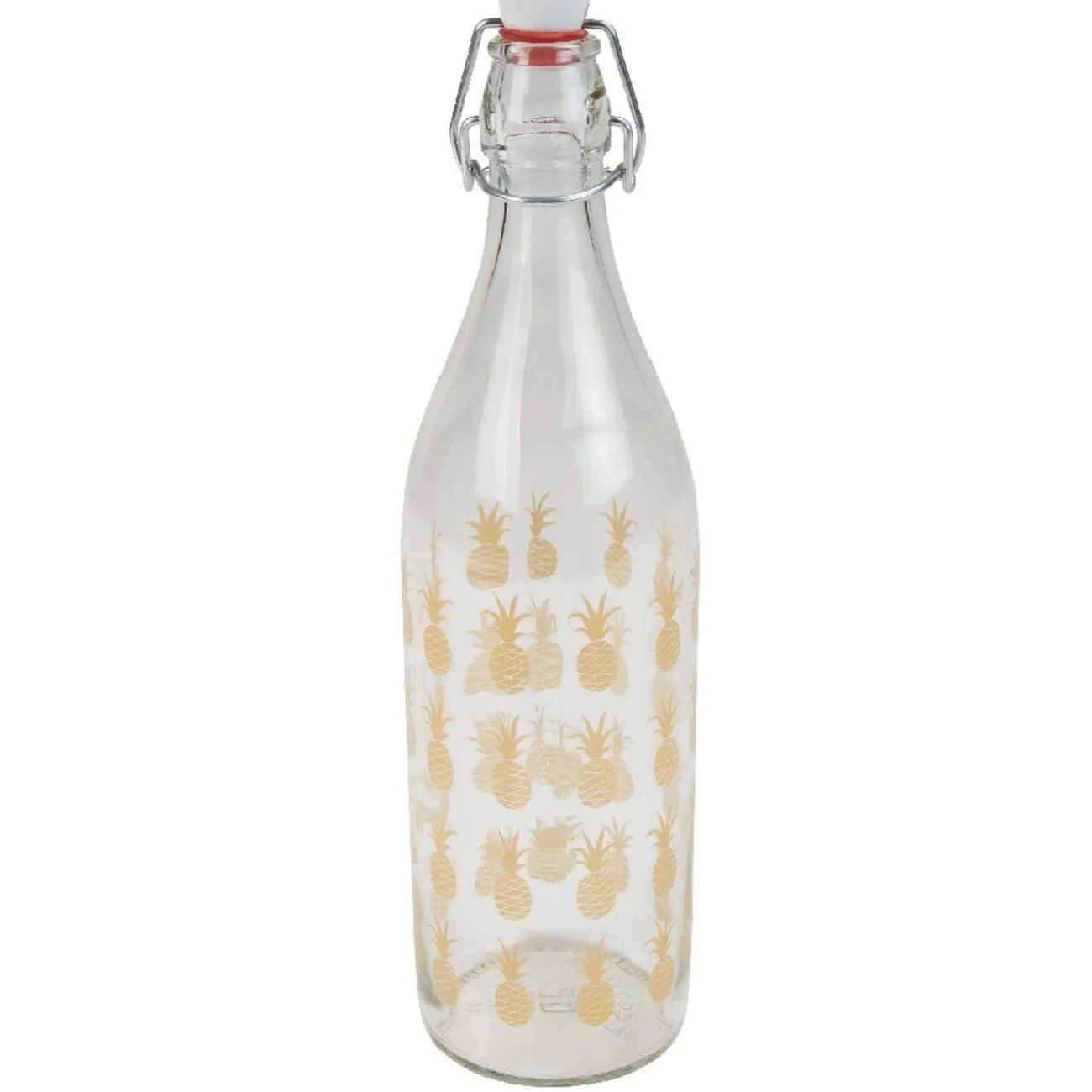 Best Gifi Bouteille en verre Officina style tropical motif ananas 1L