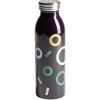 Online Gifi Bouteille isotherme acier noir motif rond 500ml Ø6,7xH21,8cm
