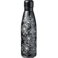 Hot Gifi Bouteille isotherme Halloween motif toile d'araignée noir et blanc 500ml