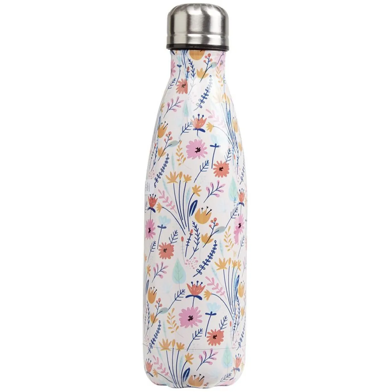 Best Gifi Bouteille isotherme inox blanc motif fleur multicolore 500 ml