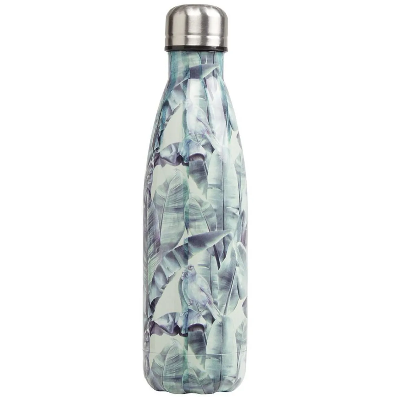 Online Gifi Bouteille isotherme inox bleu imprimé palmier 500 ml