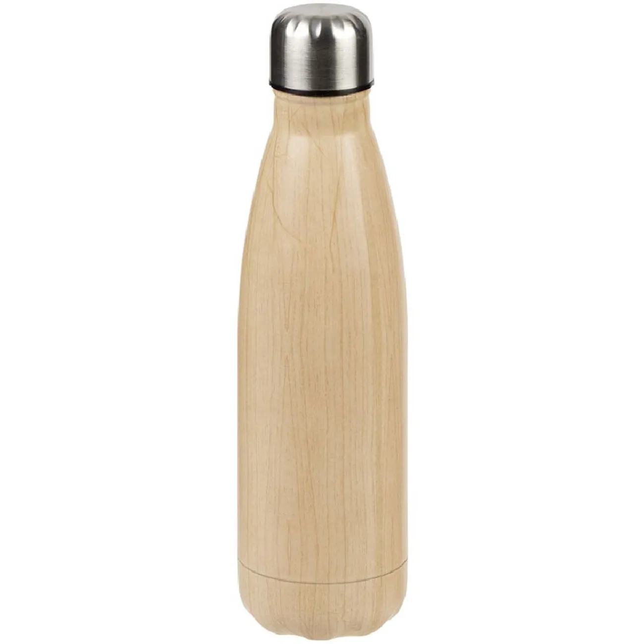 Gifi Bouteille isotherme inox effet bois marron 500ml