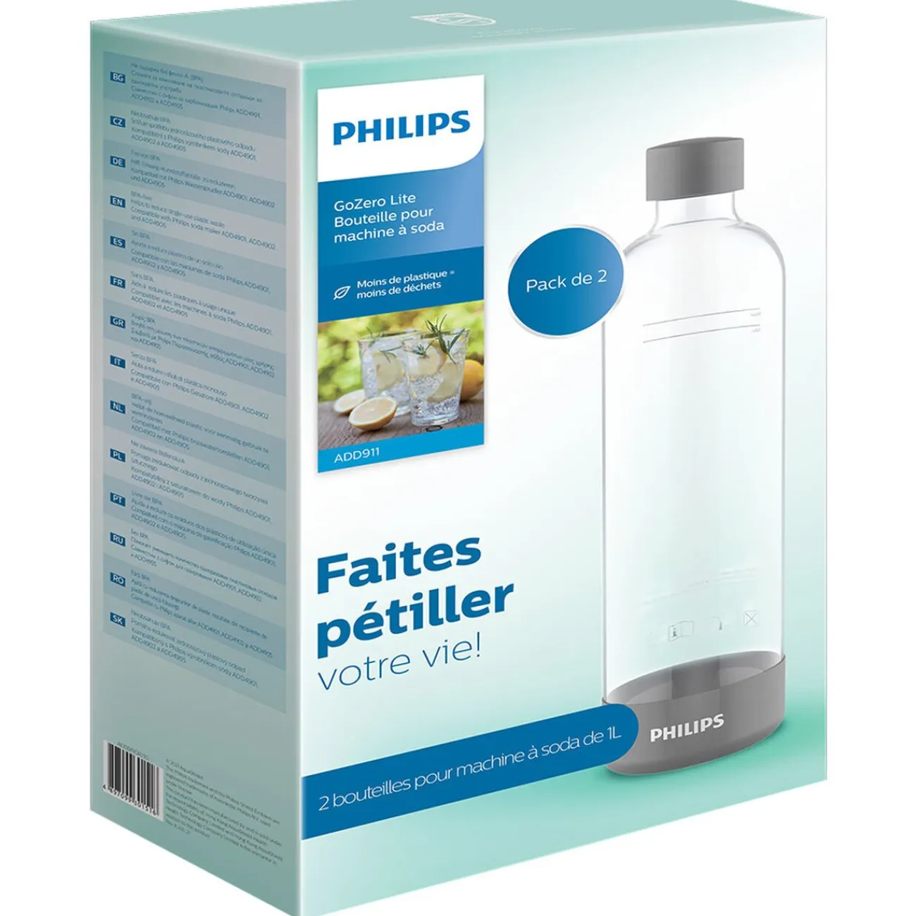 Sale Gifi Bouteille 1L pour machine à soda Gris x2