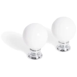 Gifi Quincaillerie^Bouton de meuble en céramique blanc Ø25 mm