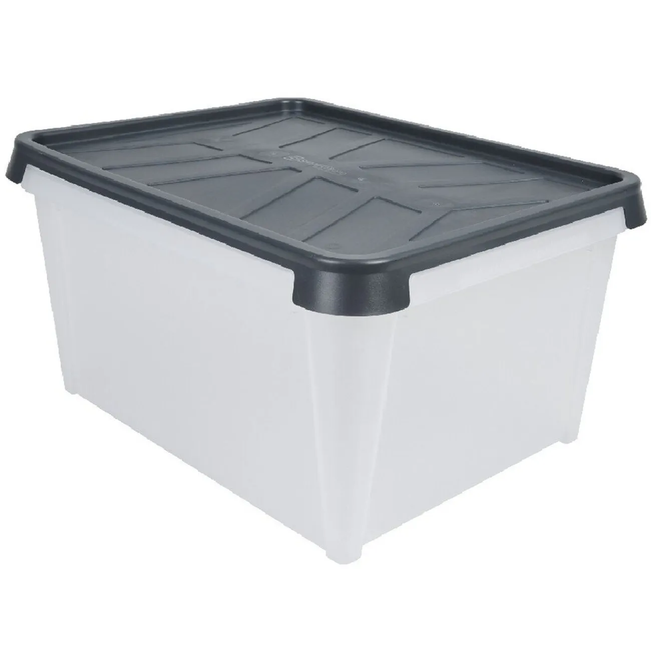 Gifi Entretien Du Linge|Box de rangement hermétique 33 L transparent et gris