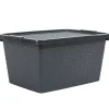 Gifi Entretien Du Linge|Box de rangement plastique 20 L gris anthracite