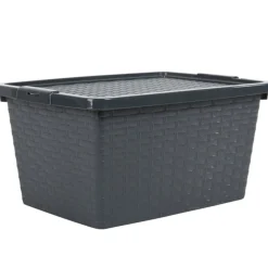 Gifi Entretien Du Linge|Box de rangement plastique 20 L gris anthracite