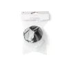Gifi Beauté^Brosse à cheveux ronde ergonomique en plastique noir et transparent