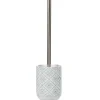 Gifi Equipement Wc^Brosse WC céramique design rosace blanc bleu