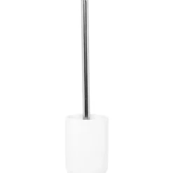 Gifi Equipement Wc^Brosse WC manche inox céramique blanc