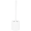 Gifi Equipement Wc^Brosse WC silicone ronde avec support plastique blanc