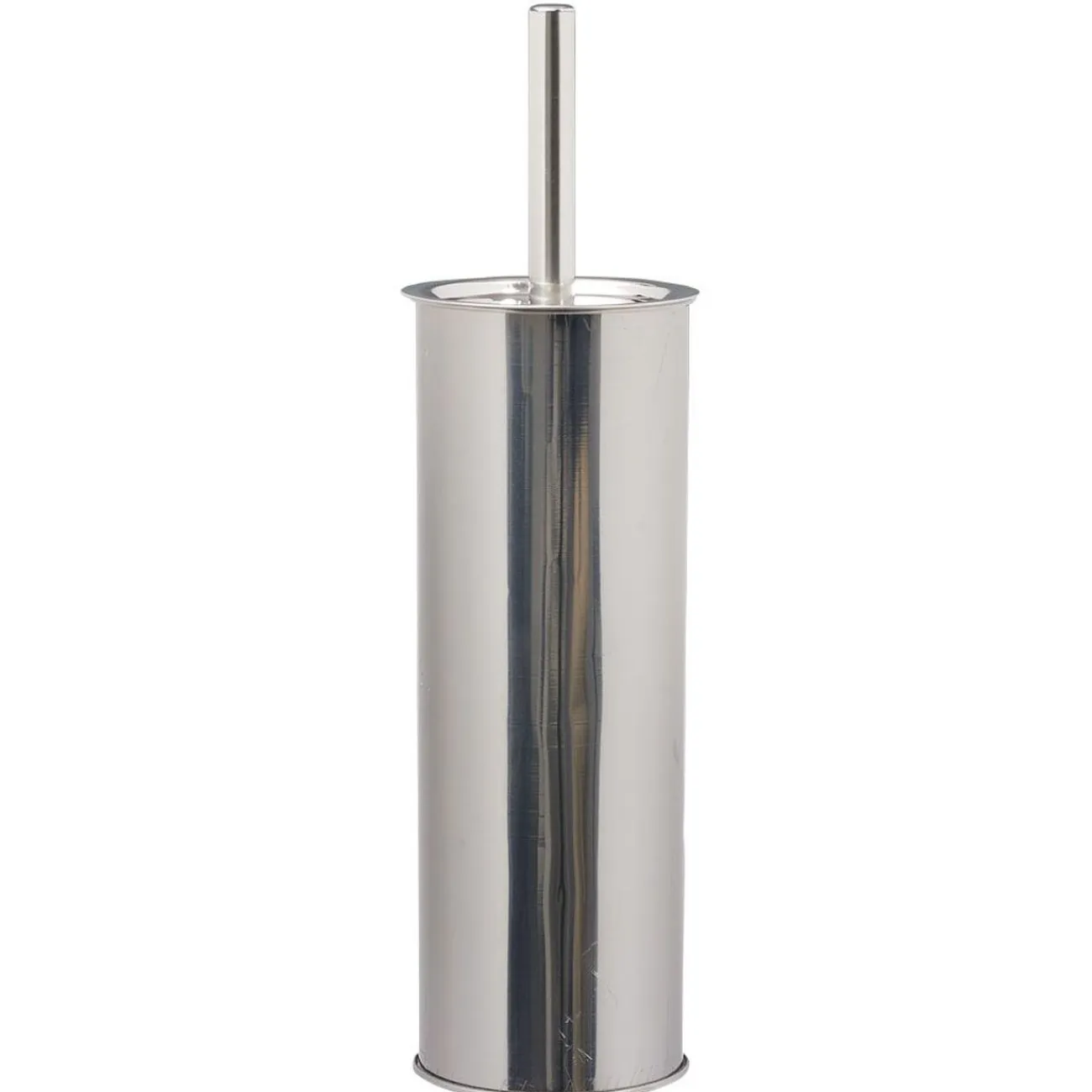 Gifi Equipement Wc^Brosse WC socle haut rond métal gris Ø9,5xH38cm