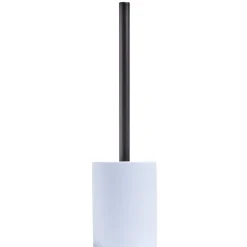 Gifi Equipement Wc^Brosse WC socle rond grès bleu clair Ø9,2xH36cm