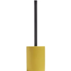 Gifi Equipement Wc^Brosse WC socle rond grès jaune Ø9,2xH36cm