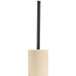 Gifi Equipement Wc^Brosse WC socle rond grès nude Ø9,2xH36cm