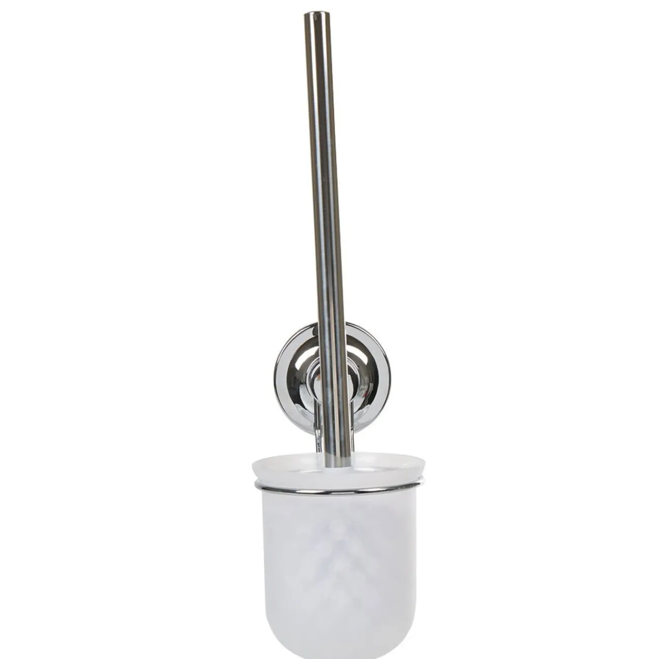 Gifi Equipement Wc^Brosse WC à ventouse gris blanc