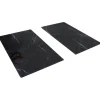 Outlet Gifi Cache plaque de cuisson en verre noir effet marbre 52x30cm