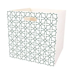 Gifi Entretien Du Linge|Casier Box Cube bois motif géométrique 30x30x30cm