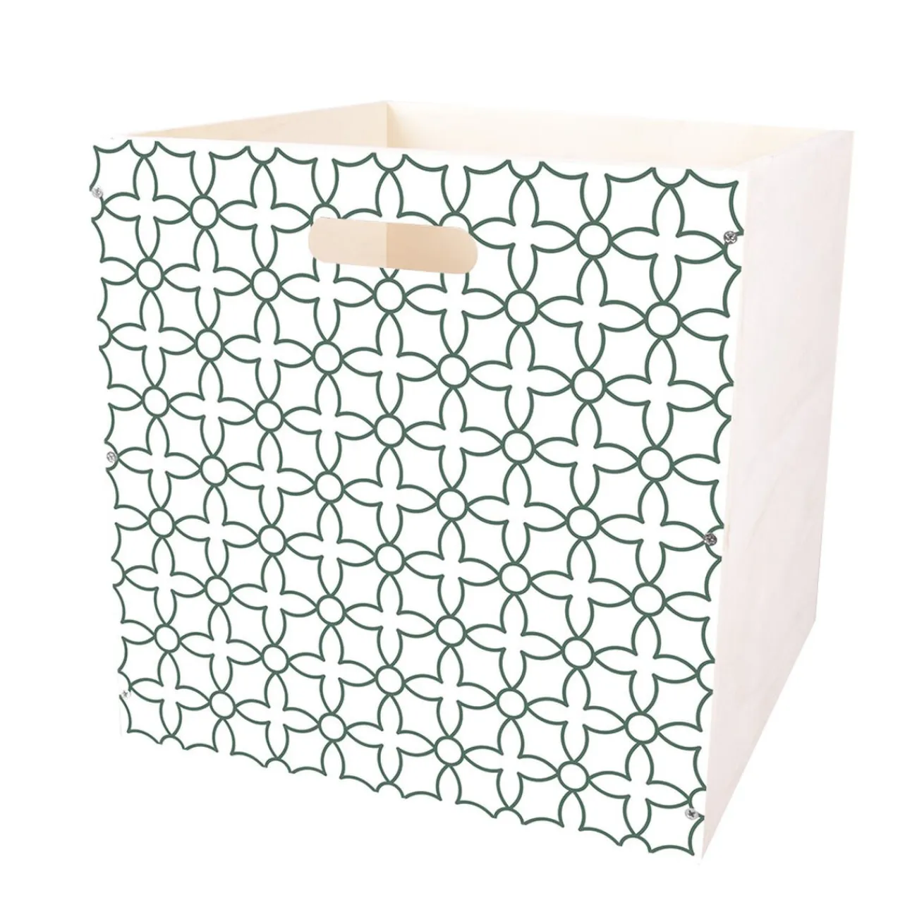 Gifi Entretien Du Linge|Casier Box Cube bois motif géométrique 30x30x30cm