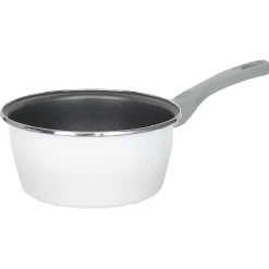 Outlet Gifi Casserole acier émaillé noir et blanc Ø 20 cm