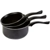 Online Gifi Casserole acier noir - Lot de 3 - Tous feux sauf induction