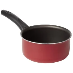 Best Gifi Casserole aluminium antiadhésive noir et rouge Ø16xH7,5cm
