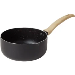 Outlet Gifi Casserole antiadhérente poignée soft touch beige et noir Ø20cm