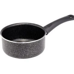 Outlet Gifi Casserole effet pierre antiadhérente noir Ø16xH7,5cm