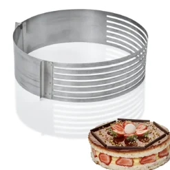 Best Gifi Cercle à pâtisserie extensible spécial génoise inox