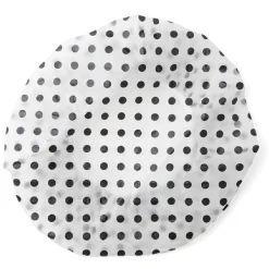 Gifi Aménagement Salle De Bain^Charlotte de douche à pois plastique blanc et noir
