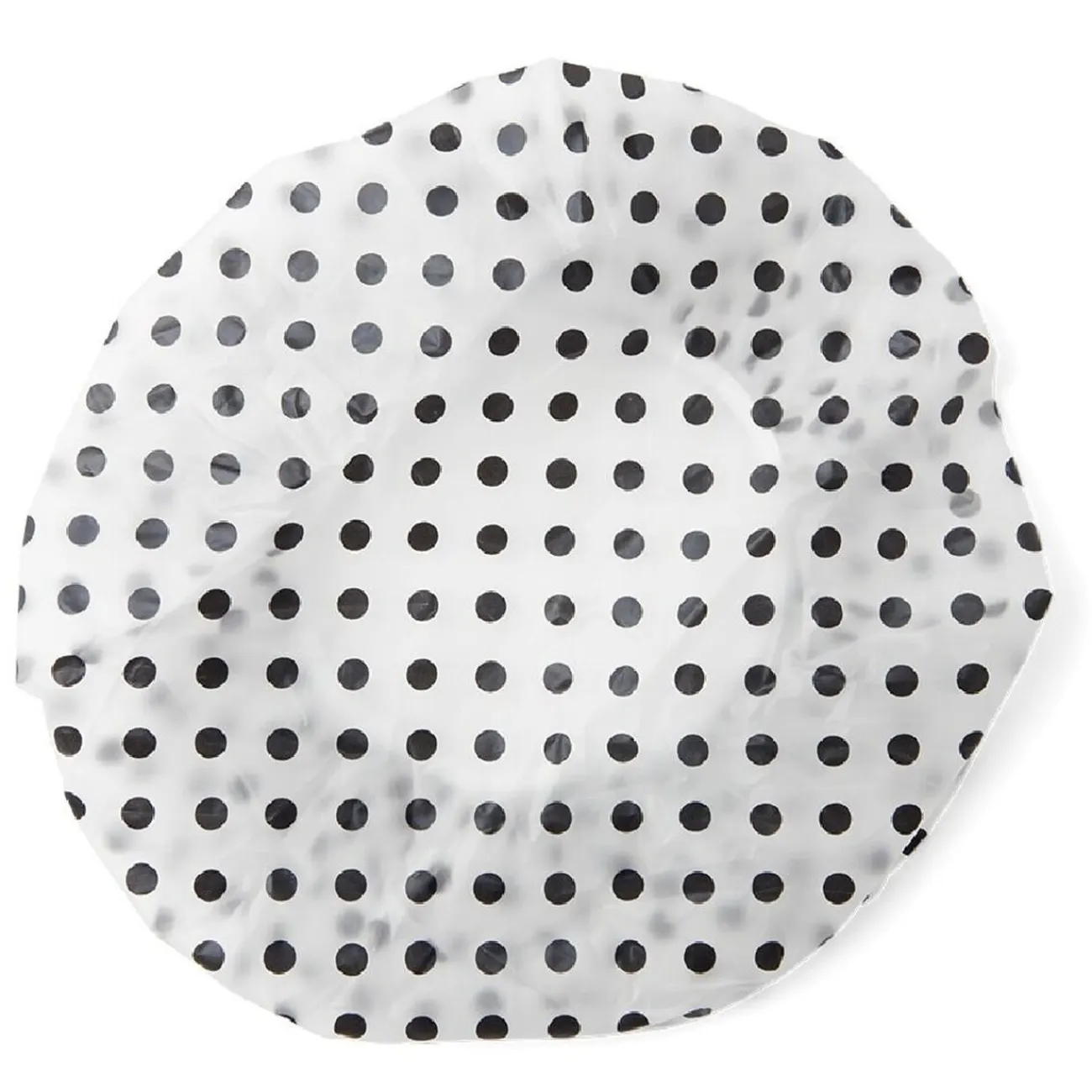 Gifi Aménagement Salle De Bain^Charlotte de douche à pois plastique blanc et noir