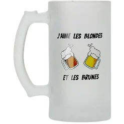 Best Gifi Chope en verre imprimé bière humour