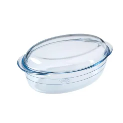 Sale Gifi Cocotte ovale en verre transparent 4 L