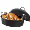 Outlet Gifi Cocotte ovale XXL en fonte d'acier spécial volailles