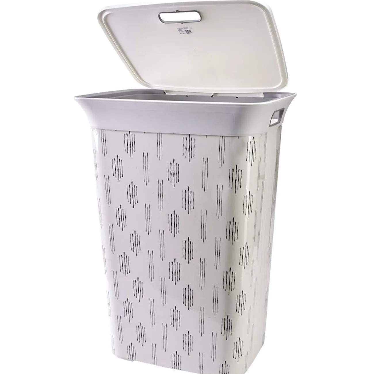 Gifi Entretien Du Linge|Coffre à linge blanc et gris 60L