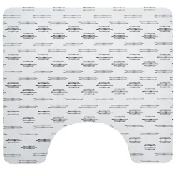 Gifi Aménagement Salle De Bain^Contour WC PVC motif terrazzo noir et blanc 49,5x15cm