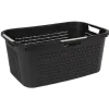 Gifi Entretien Du Linge|Corbeille à linge avec poignées design rotin noire 40 L