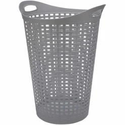 Gifi Entretien Du Linge|Corbeille à linge cylindrique effet tressé 60 L