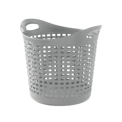 Gifi Entretien Du Linge|Corbeille à linge cylindrique effet tressé 30 L