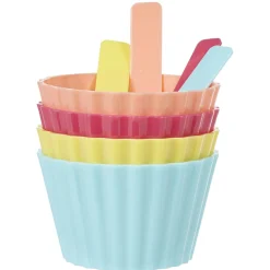 Best Gifi Coupelle à glace avec cuillère multicolore x4