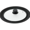 New Gifi Couvercle en verre avec contour silicone noir Ø 30 cm