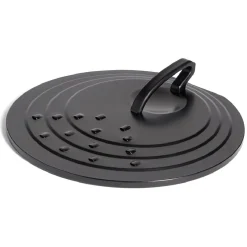 New Gifi Couvercle rond avec poignée acier noir Ø30cm