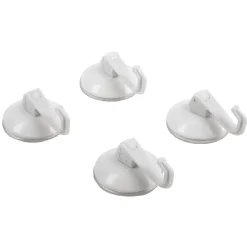 Gifi Rangement|Crochet ventouse x4 blanc plastique