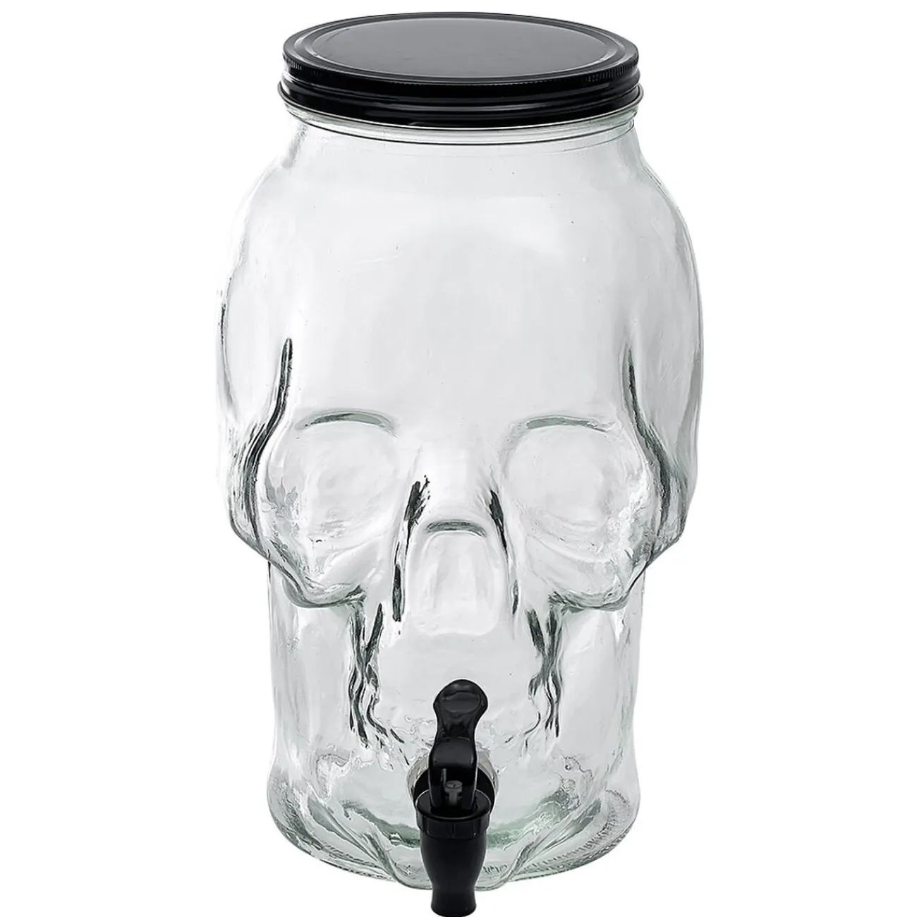 Best Gifi Distributeur de boisson tête de mort en verre 5L
