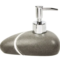 Gifi Aménagement Salle De Bain^Distributeur de savon galet gris