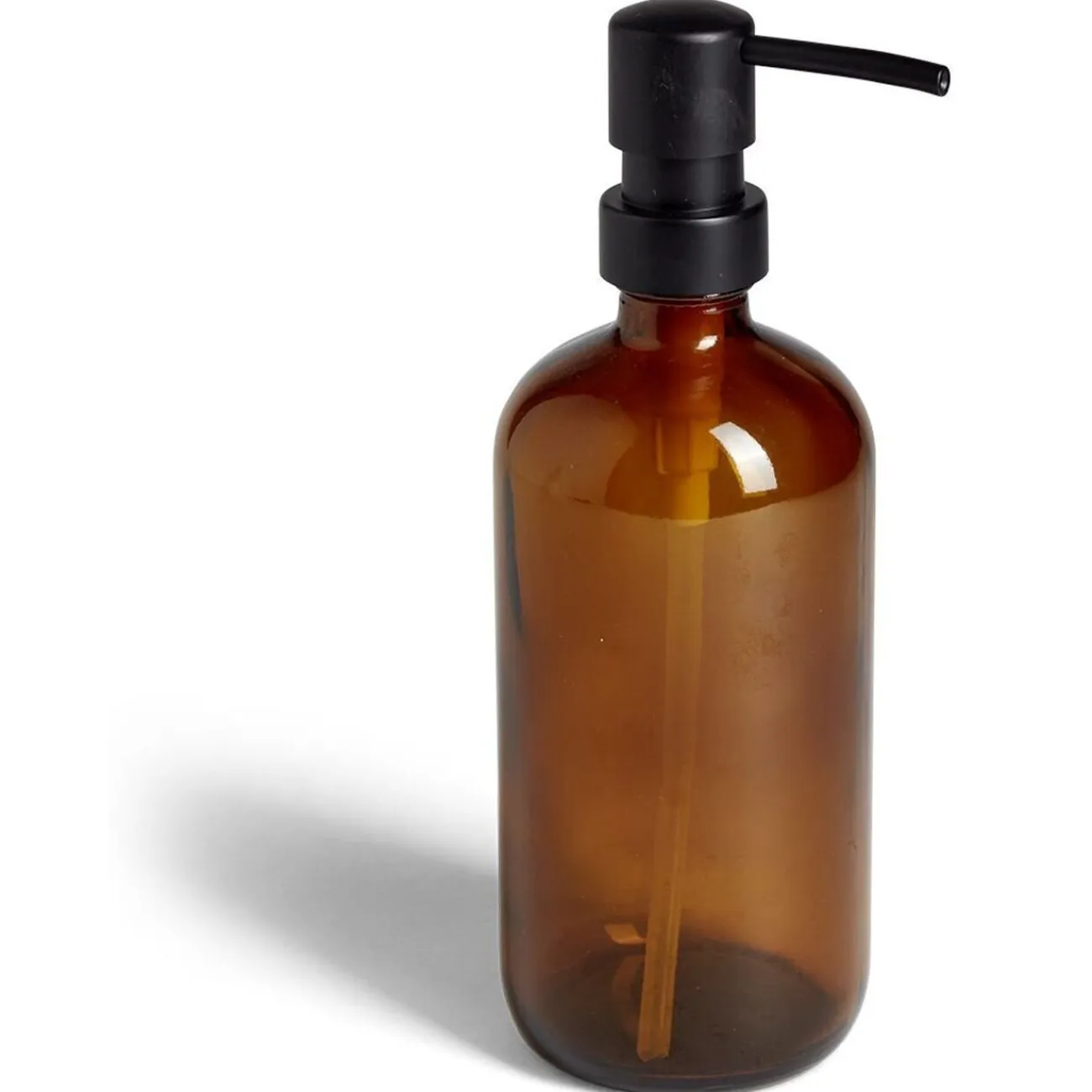 Gifi Aménagement Salle De Bain^Distributeur de savon 500ml verre marron